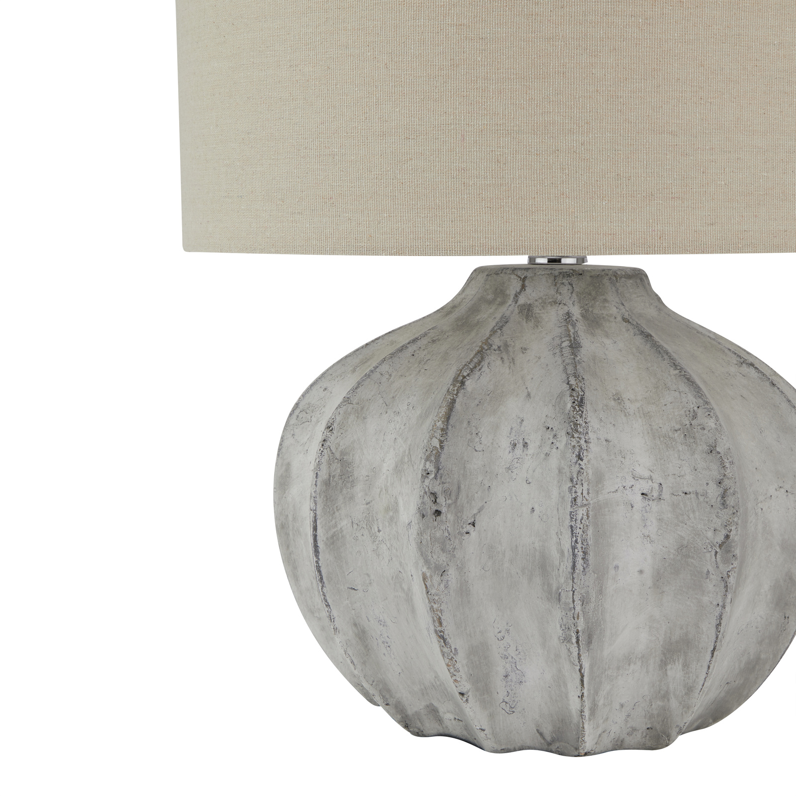 Darcy Antique White Flute Lamp - Image 4