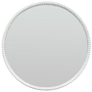 Washed Wood Framed Beaded Mirror