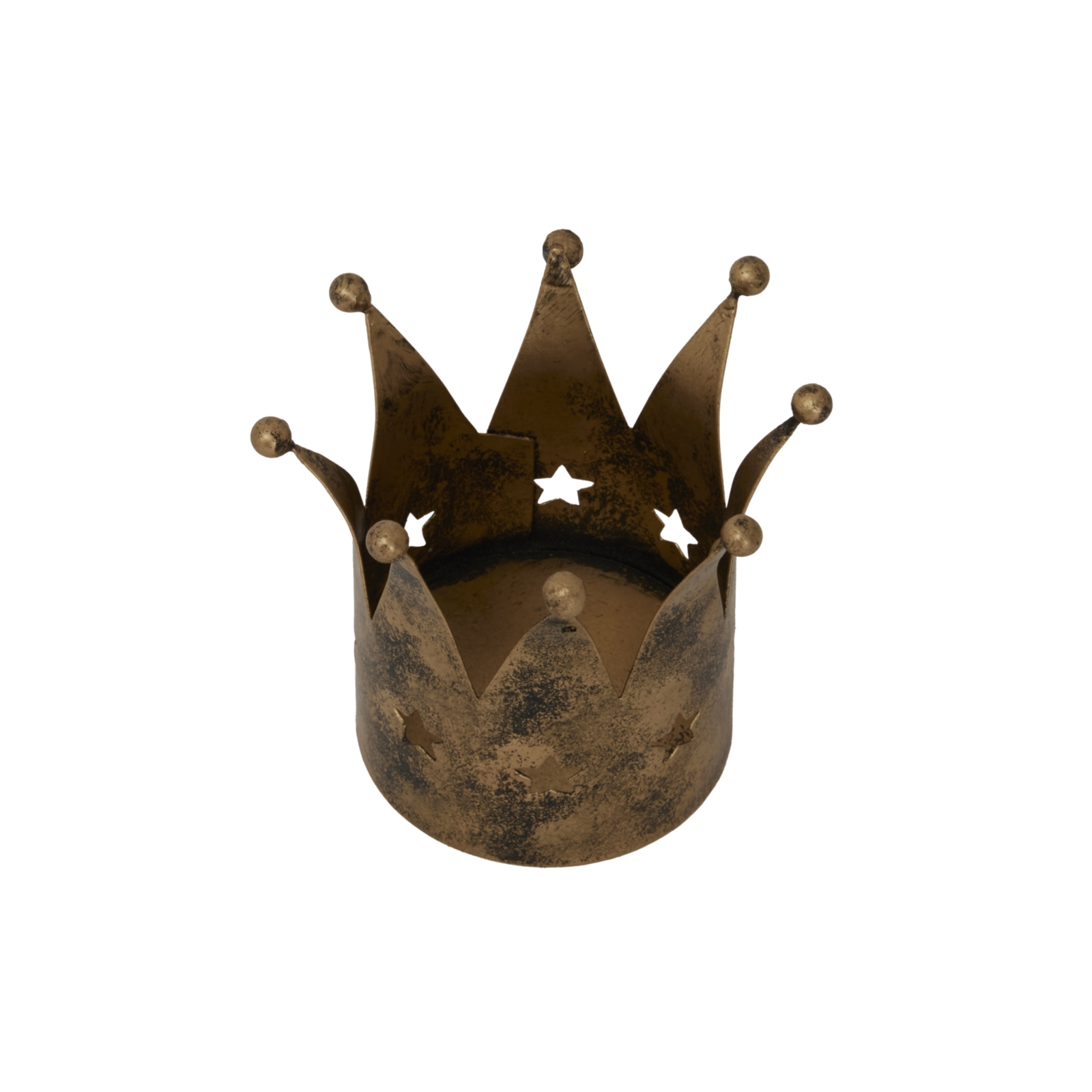 Antique Gold Crown Tealight Holder - Image 2