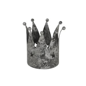 Antique Silver Crown Tealight Holder