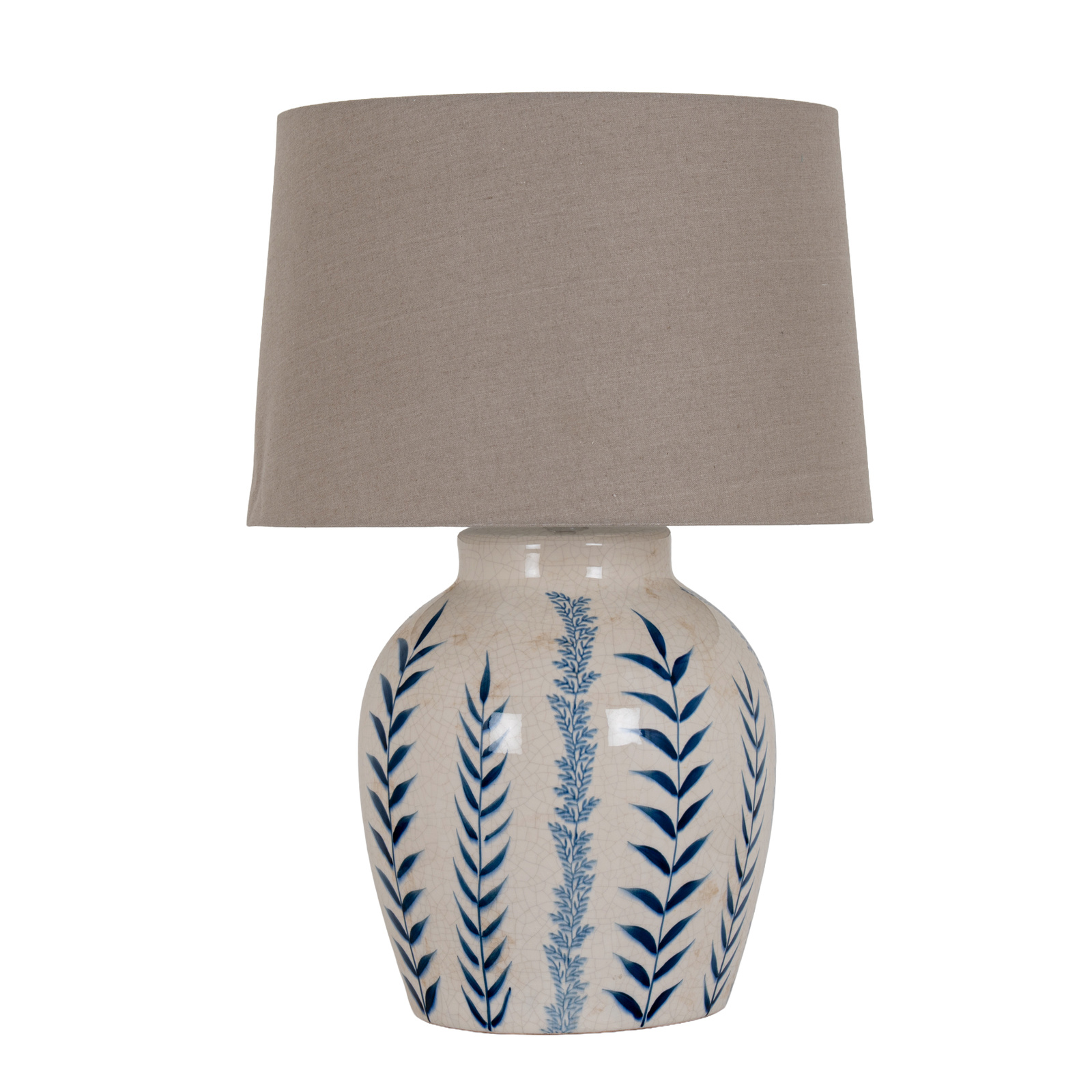 Blue Flora Ceramic Pot Lamp - Image 2